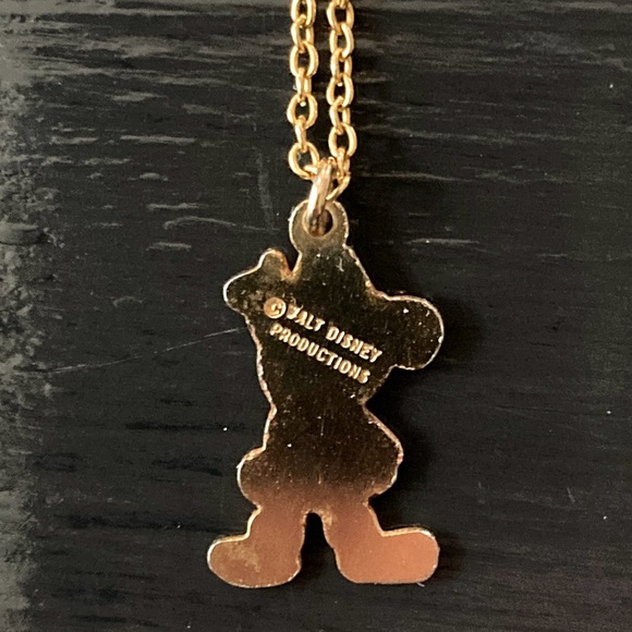 Vintage and Rare Christmas Mickey Mouse Necklace Signed Walt Disney Productions - Picture 4 of 10